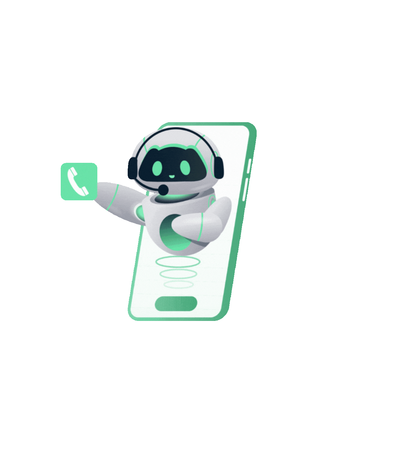 Call transfer Ai voicebot gif
